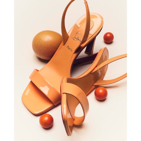 CHRISTIAN LOUBOUTIN O Condora 85 patent-leather slingback sandals size 38 - Picture 1 of 11